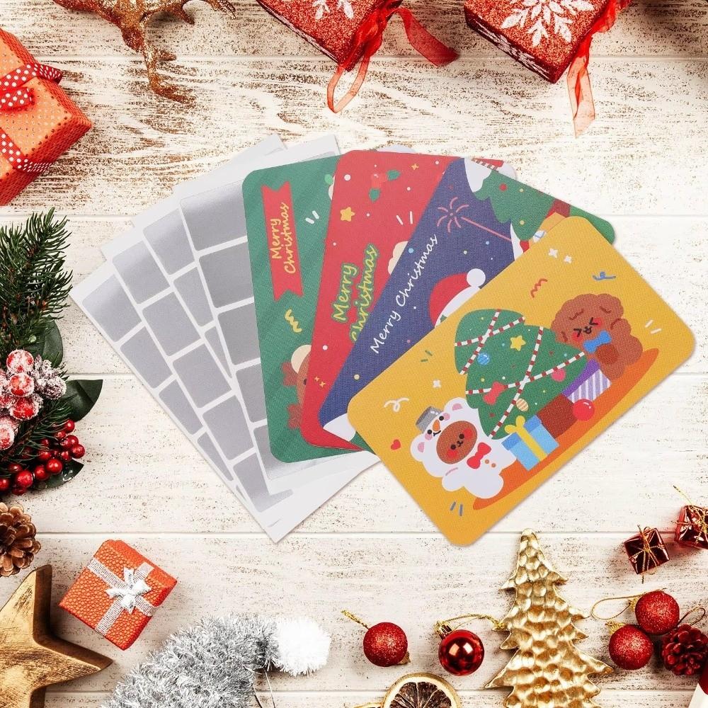 Write‑In Christmas Scratch Off Cards Cartoon Surprise Raffle Cards Holiday Surprises