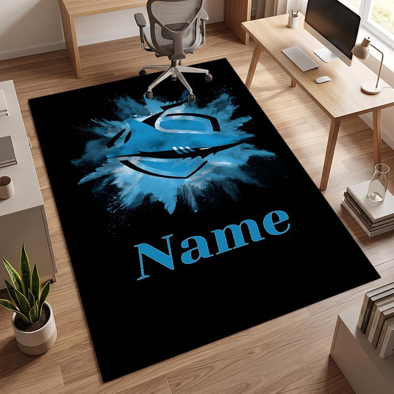 Cronulla Sutherland Sharks (1) Personalized name Office Carpet Stylish Decor for Living Room Bedroom Kitchen