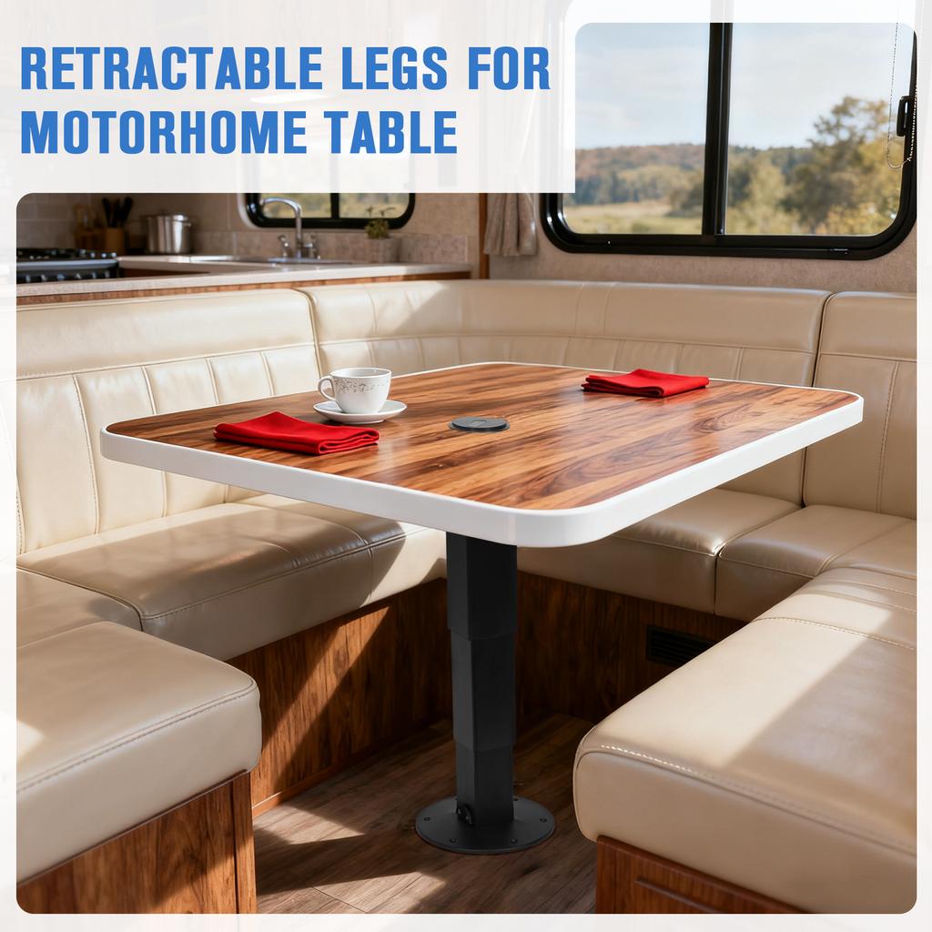 Heavy Duty Camper Telescopic Table Pedestal Adjustable Pneumatic Versatile Table Pedestals Aluminum Alloy Table Legs For Boat/RV