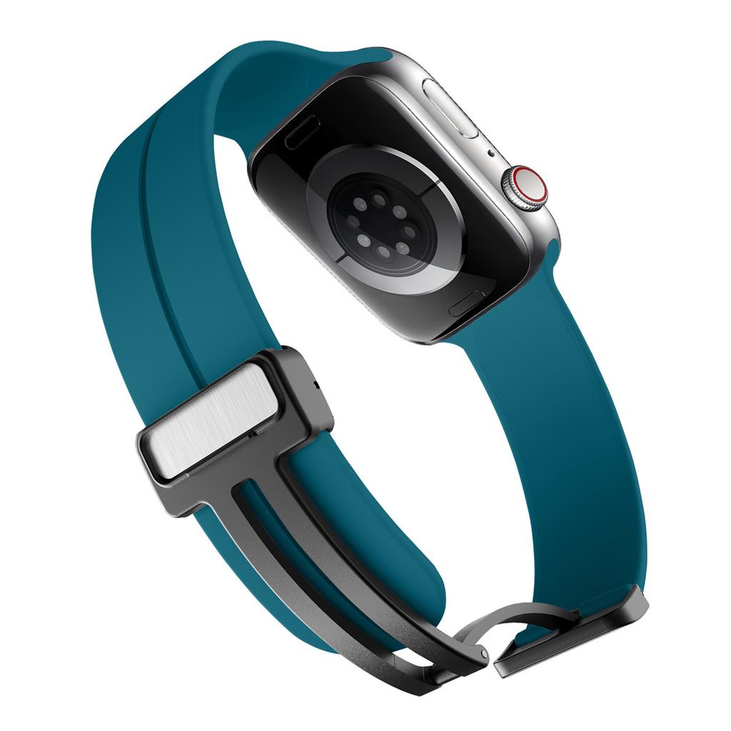 Strap For Apple watch bands 44mm 45mm 40mm 41mm 46mm 49mm Magnetic Silicone correa Bracelet iWatch Series 11 10 8 se 9 ultra 2 3