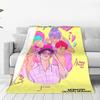 Super Warm BlanketBoy Girl Airplane Travel Saja Boys K Pop Demon Hunters Throw Blanket  Flannel Bedspread For Novelty Bed Cover