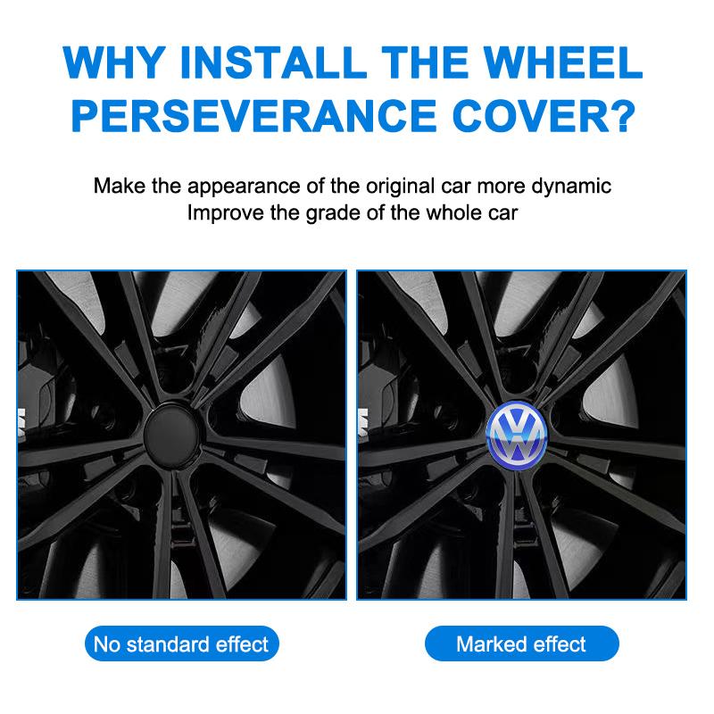 abcd1 4pcs 56mm Volkswagen Car Wheel Center Cover Stickers Hub Cap For VW GTI Polo Golf MK6 7 8 Passat B6 7 8 9 Tiguan CC T-ROC Arteon