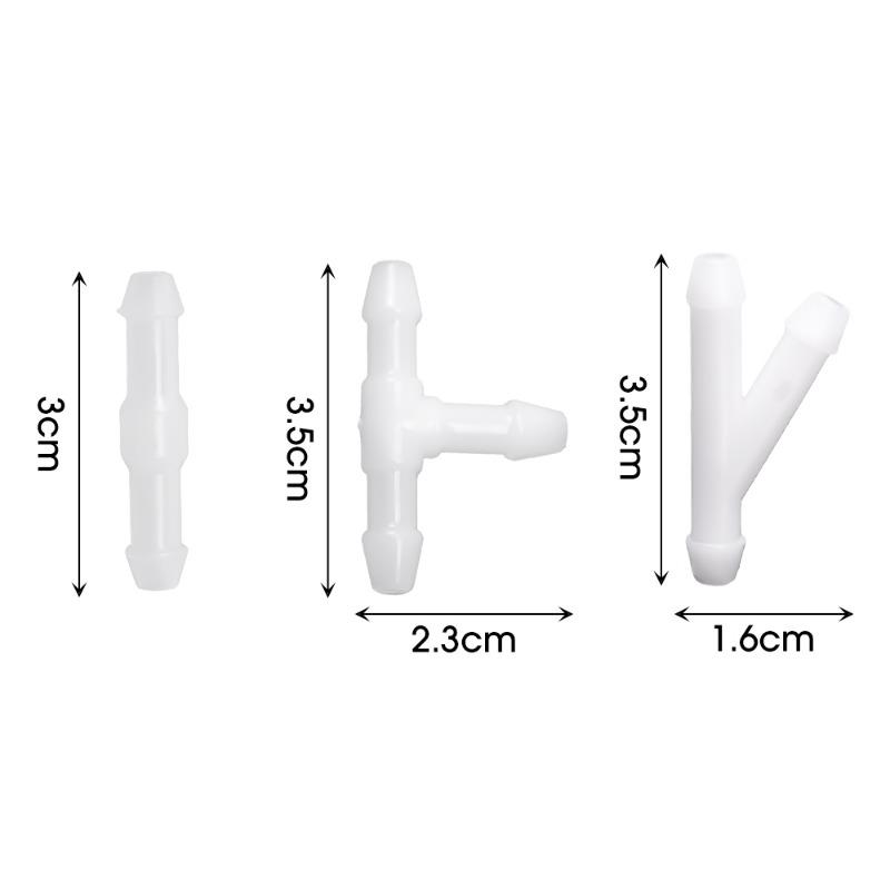 Соединитель для омывателя лобового стекла автомобиля, тройник, прямой, тройник, Y-образный, воздушный, топливный, водяной, бензиновый, шланг форсунки стеклоочистителя, белый