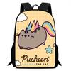 Printed Childrens Pusheen Backpack Outdoor Large Capacity Student Schoolbag