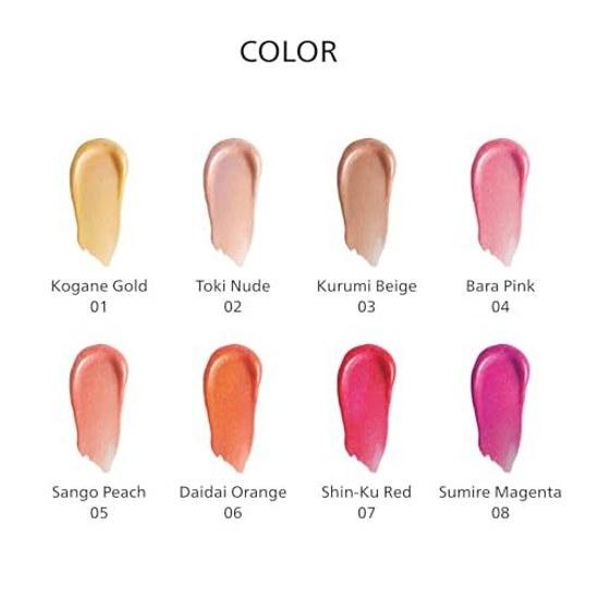 SHISEIDO Блеск-гель для макияжа губ 06 Апельсиновый Дайдай 7,7 г Помада для губ Тюбик Сияние Увлажнение