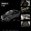 1/24 Tesla Model Y с зарядным устройством, литая игрушечная модель автомобиля со звуком и светом, детский коллекционный подарок