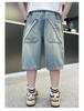 Boys' explosive streets, handsome and ripped denim shorts, new styles for children, big boys, boys, 5/7 shorts, trendy middle school students