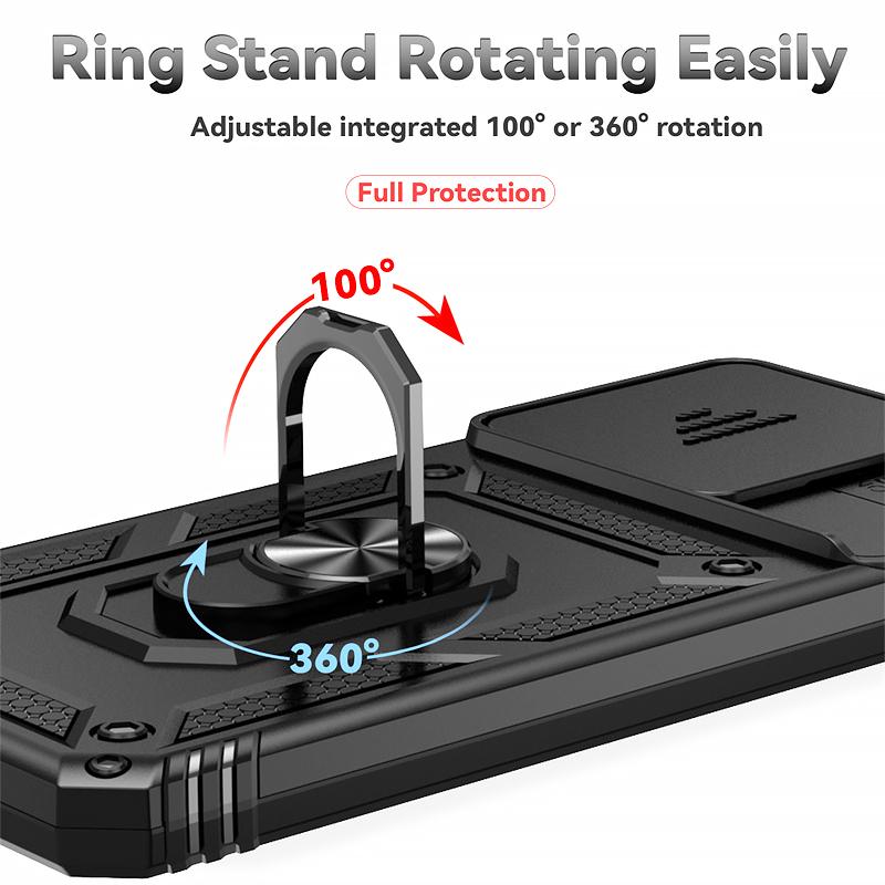 Чехол Armor Funda для Xiaomi Poco C65, защитный чехол для объектива камеры, чехол для телефона Pocco Poko Little C65 C 65 PocoC65, чехол-подставка с кольцом