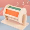 Sensory Rotating Drum Toy Wooden Textile Baby Infant Early Educational Instrument Rotating Color