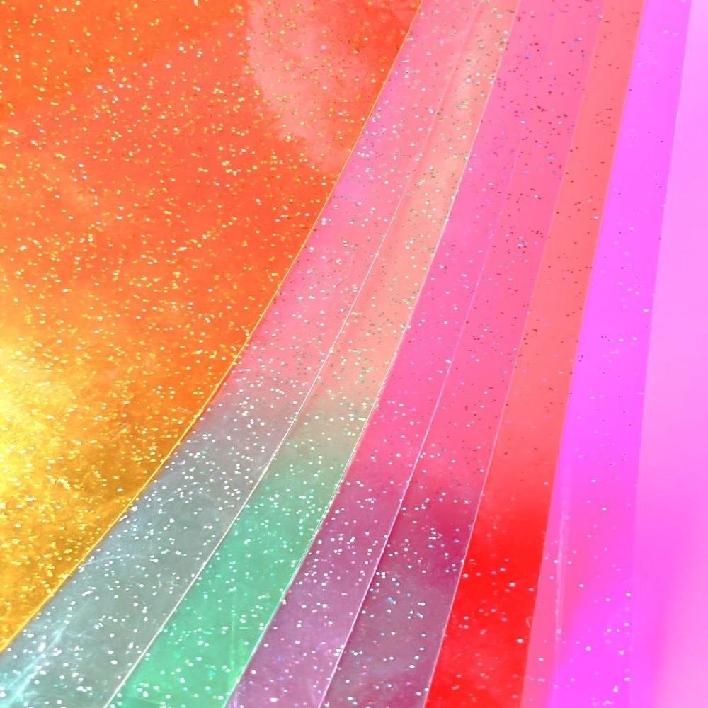 Waterproof Transparent Vinyl Fabric Flexible Faux Synthetic Leather  Sewing Crafts
