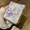 Для Samsung Galaxy Z Flip5 Flip4 Flip3 противоударный узор с цветами и листьями, прозрачный корпус телефона, жесткий складной чехол для ПК