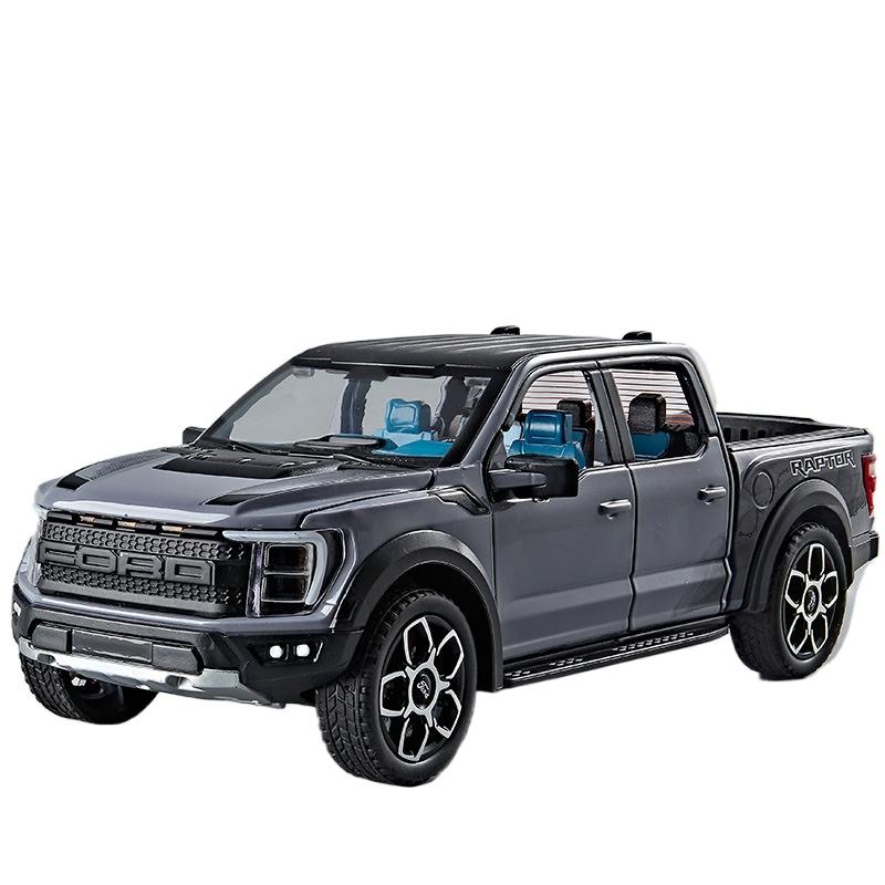 1/20 Ford F150 Raptor Пикап Металлическая модель автомобиля Звук и свет Оттяни назад Детская игрушка Коллекционные предметы Подарок на день рождения