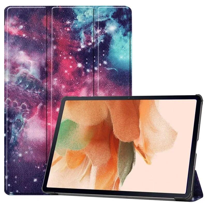 Чехол для планшета Samsung Galaxy Tab S7 FE 12,4 SM-T730, тройной складной Smart Shell для Samsung Tab S7 Plus, чехол Tab S8 S7 11