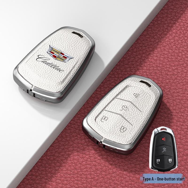 Кожаный чехол для ключа для Cadillac XT5/CT6/XT4/XTS и ATSL – Унисекс-дизайн с пряжкой