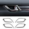 4pcs for Mazda CX-5 CX5 2017 2018 Car Inner Door Bowl Panel Decoration Cover Trim Sticker Auto Accessories Carbon