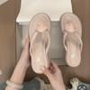 Thick Bottom Heightening Pink Flower Flip-flops Female Summer Wear 2025 New Fairy Style with Skirt Toe Cool Slippers