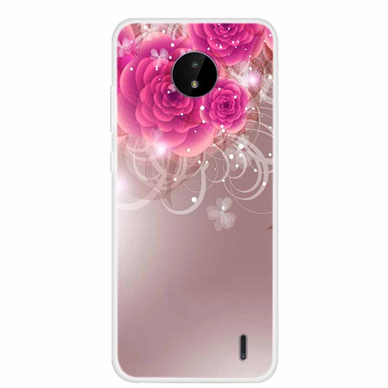 Для Nokia C20 C10 Чехол Роскошный Силиконовый ТПУ Мягкий Чехол для Телефона для Nokia C01 Plus TA-1339 Ударопрочный Цветочный Funda Coque