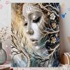 Уникальный набор для рисования жемчугом и камнями DIY 30x40 см Красивая женщина Безрамное искусство Идеальный handmade подарок для взрослых Декор для стены дома на любой случай
