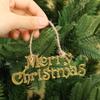 10Pcs Merry Christmas Sign Ornaments Happy New Year Gold Sliver Xmas Letter Pendant for Home Tree Door Hanging Drop Ornament