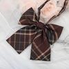 Jk Бесплатный Кофе Маленький Галстук-бабочка Женский Колледжный Стиль Ленивый Японский Клетка Униформа Рубашка Ins Студенческий Галстук-бабочка