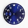 38,89 мм Светящийся циферблат для часов Подходит для механизма ETA 6497 6498 ST3600 Зеленый Черный Синий Циферблат Запасные части для часов