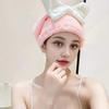 Абсорбирующая шапочка для сушки волос Быстросохнущее микрофибровое полотенце-обертывание для волос Шапочка для душа Тюрбан для сушки мокрых волос с галстуком-бабочкой для женщин и девушек
