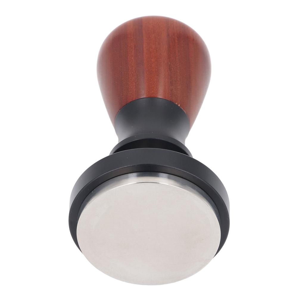 58.5MM Coffee Tamper Spring Loaded Stainless Steel Wooden Handle Coffee Press Tamper for Coffee Maki