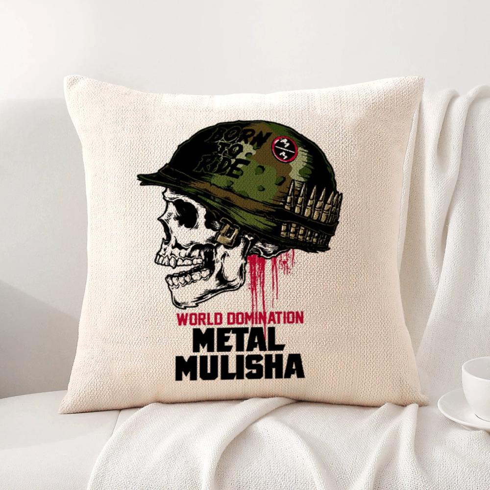 M-Motocross M-Metal Mulishas Наволочка Летняя Прохлада Льняная Ткань Двусторонняя Печать Чехол на Подушку Диван Домашний Декор Подарок