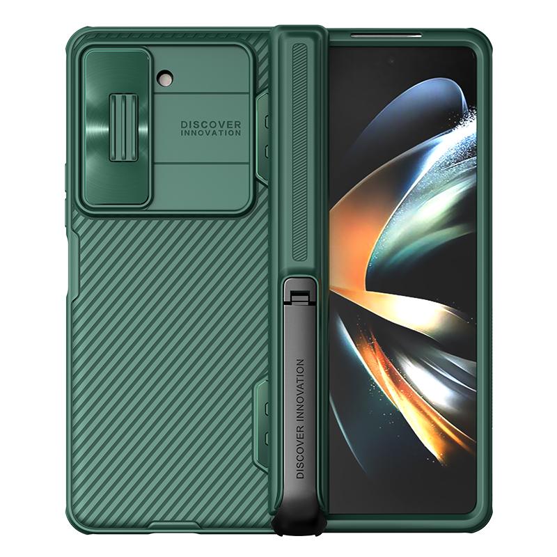 NILLKIN Чехол-подставка Camshield Kickstand 360° Защита объектива Силиконовая рамка Сдвижная крышка камеры Задняя крышка для Samsung Galaxy Z Fold 5 5G