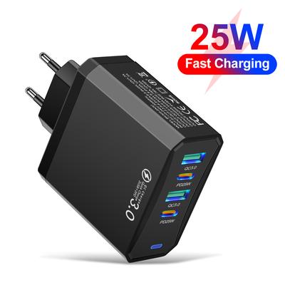 USB зарядное устройство Type C PD 25W Quick Charge 3.0 USB C быстрая зарядка настенный телефонный адаптер для iPhone Samsung Xiaomi Oneplus Poco QC3.0