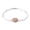 586292Cz Moments Pave Heart Clasp Snake Chain Bracelet