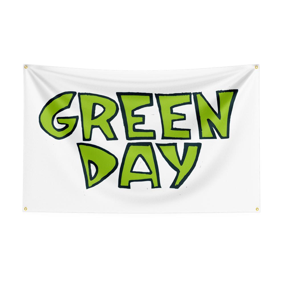 Ggreen Day Flag Rock Music Band Banner   Hd Printing Tapestry Exhibition Music Band Fans Garage Decor