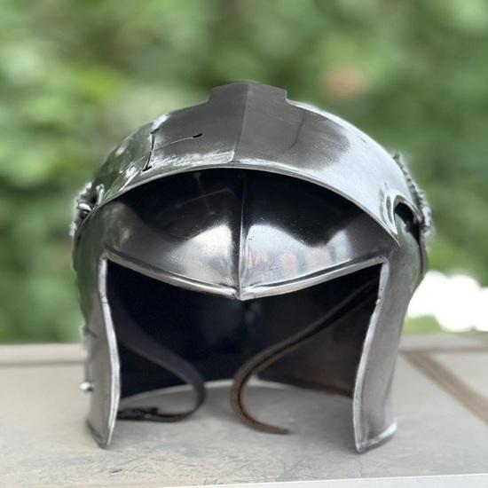 Medieval Barbuta Helmet, 18g Mild Steel, Costume Armor Gift
