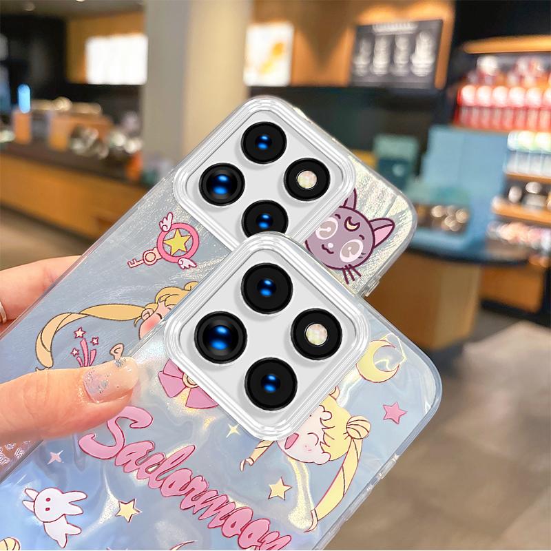 Милый мультяшный чехол 'Сейлор Мун' для Xiaomi Poco X6 X3 F6 M6 M4 Pro C61 13T 11 Lite, градиентный, ударопрочный, матовый