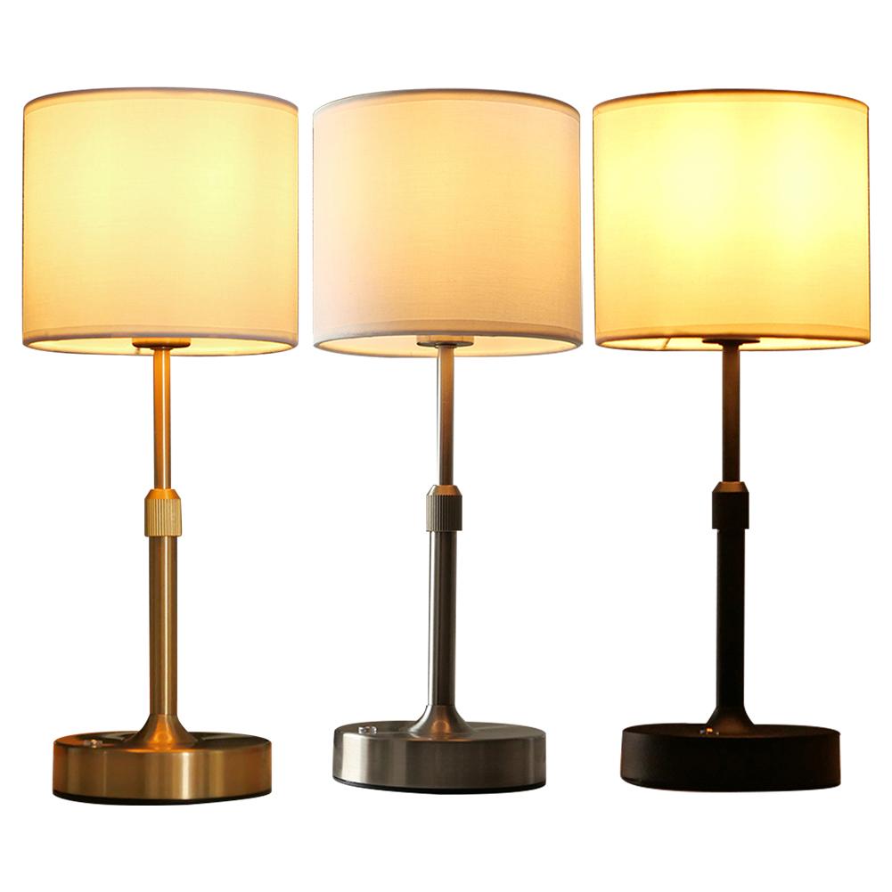 Metal Base Small Table Lamp USB Rechargeable Touch Control Portable Cordless Table Lamp 2200K Warm Light for Bedroom Bar Balcony