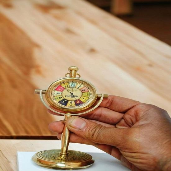 Brass Table Clock, Brass Table Clock for Gift, Anniversary Gift, Wedding Gift, Gift for Him, Christmas Gift