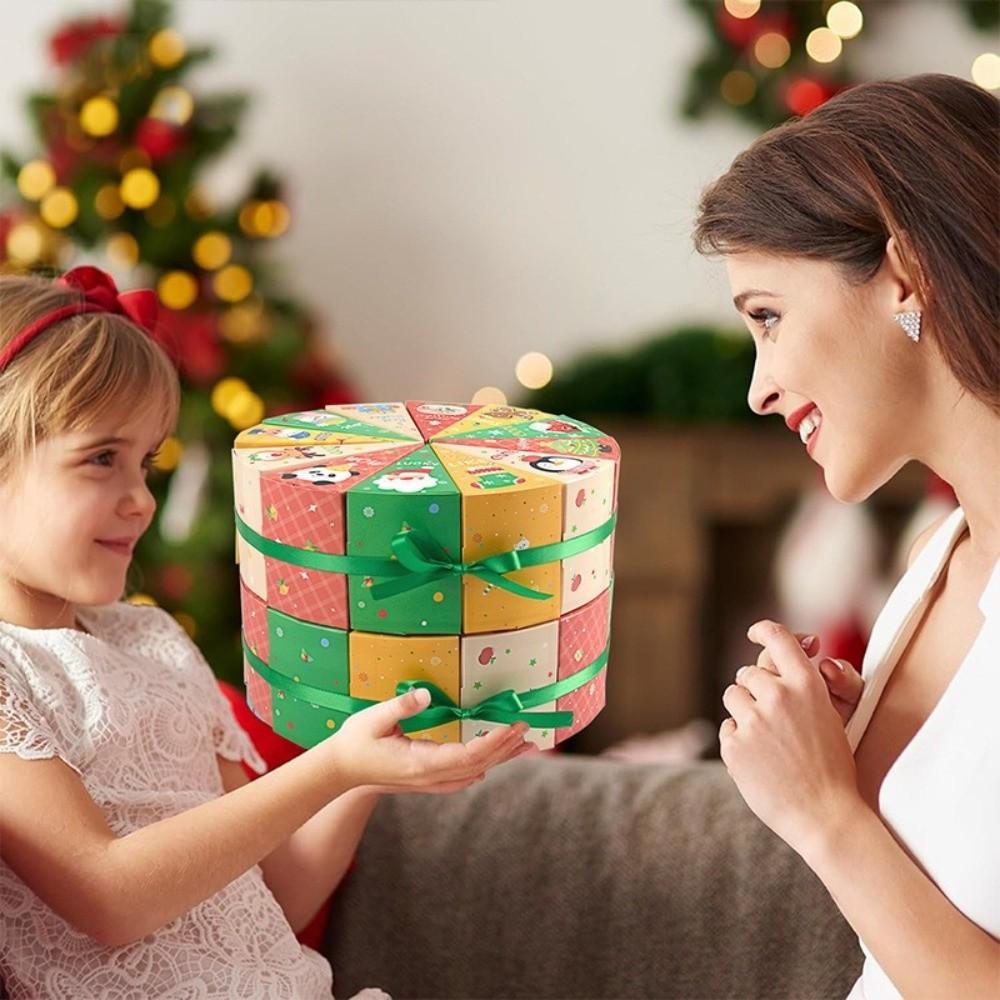 12pcs Christmas Present Box Handmade Xmas Wreath Boxes New Advent Calendar Holiday Decor