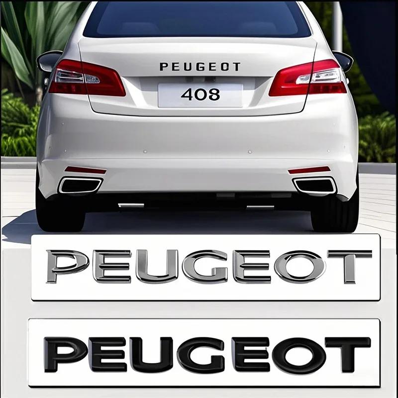 3D эмблема-наклейка на автомобиль для моделей Peugeot - Черная или хромированная декорация заднего багажника