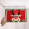 Christmas Bathroom Rug Xmas Snowflake Door Mat Flannel Floor Mat Absorbent Non-Slip Bath Mat