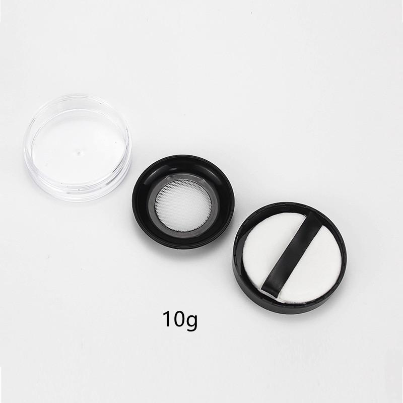Портативная пластиковая пудреница, ручная пустая пустая пудреница с ситом, косметическая дорожная банка для макияжа, сито-контейнер