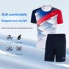 Li-Ning Удобный Быстросохнущий Дышащий Бадминтон Тренировочный Матчевый Универсальный Короткий Рукав Шорты Повседневный Спортивный Набор Унисекс Спортивный Набор AATV097-1