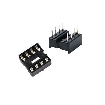 100 шт. 8-контактный 8-контактный разъем DIL DIP IC для монтажа на печатную плату, 8-контактный разъем