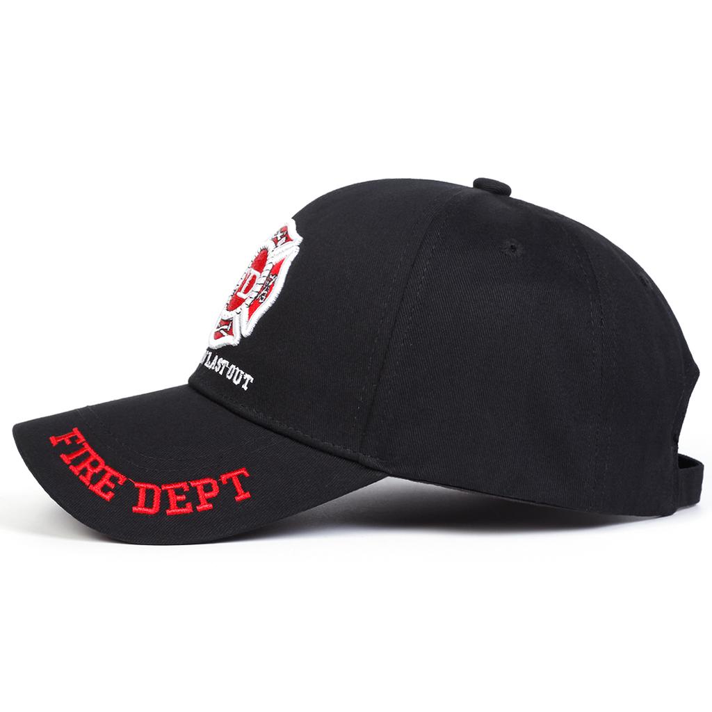 Unisex FIRE DEPT Letter Embroidery Baseball Caps Outdoor Adjustable Spring and Autumn Casual Sunscreen Hat