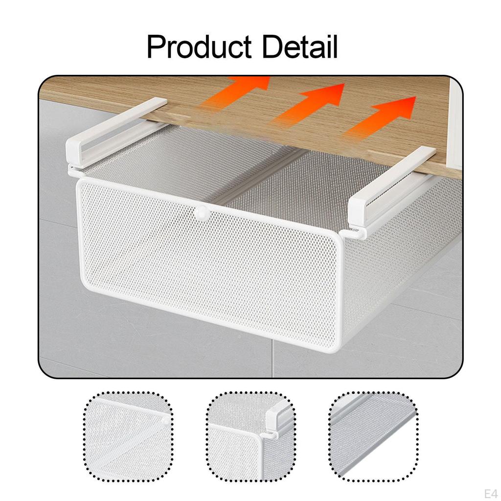 Cabinet Sliding Organizer Under Shelf Basket, Hanging Pullout Drawer Basket for