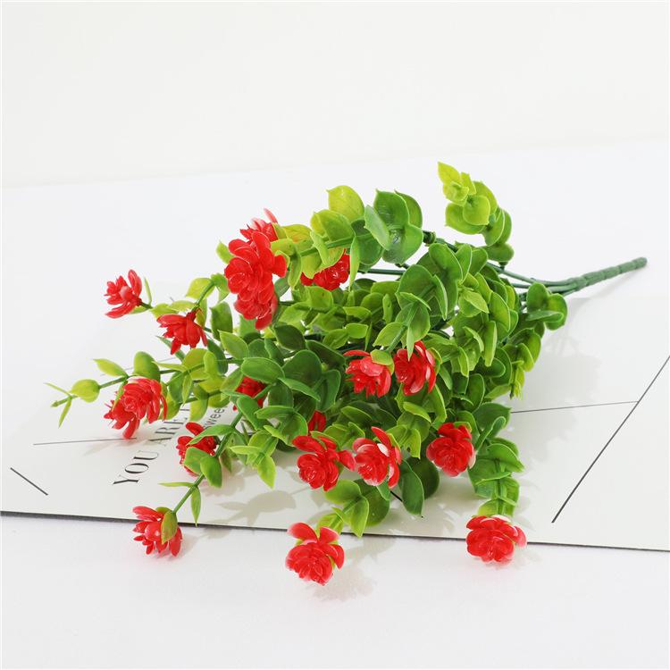6 Bundles Artificial Flowers UV Resistant Fake Plants Faux Plastic for Indoor Outdoor Hanging Plants Garden Porch Window Box Home Wedding Decor