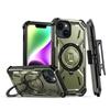 Для iPhone 16 15 14 Plus 13 12 11 Pro Max Armor Rugged For MagSafe Магнитный чехол для телефона с держателем кольца и зажимом для ремня