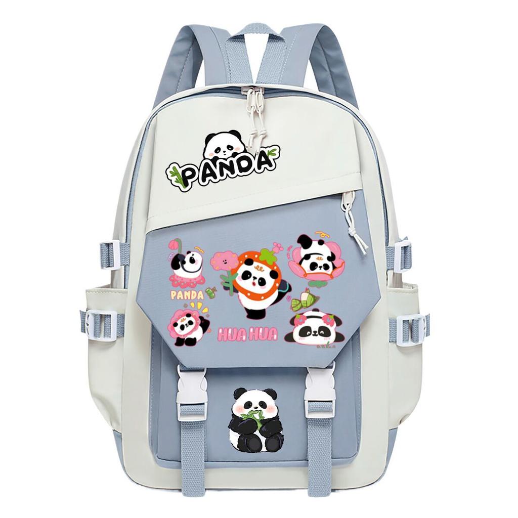 Panda Huahua Cartoon Printing Primary And Secondary School Students High Value Backpack Large Capacity Versatile School Bag