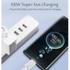 66W Type C Cable USB Fast Charging Cable 6A Super Charge For Samsung Xiaomi Redmi Honor Oneplus Mobile Phone Charger USB C Cable
