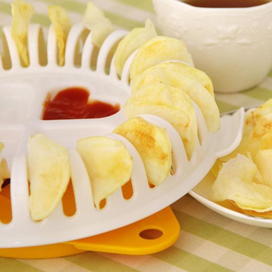 Microwave Potato Chip Maker Homemade Potato Chip Crisper Healthy Veggie Chips Vegetarian Vegan