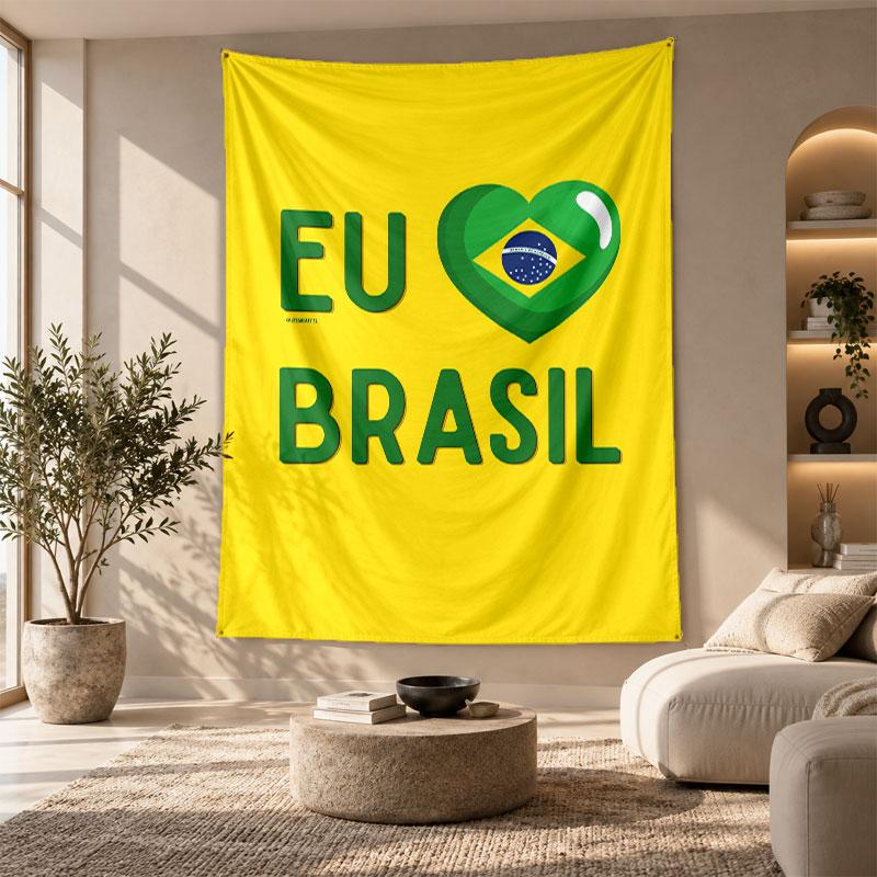 Decorative Tapestry,Brazil national football team Printed Wall Art, Lightweight Wall Hanging For Bedroom Background
